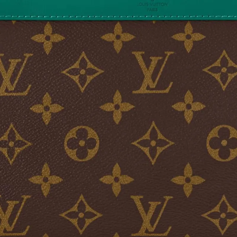 LOUIS VUITTON Gaston Coated Canvas Wallet Men's Borneo Green-5