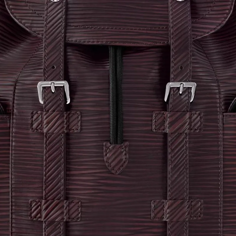 LOUIS VUITTON CHRISTOPHER Epi XL Leather Backpack Medium Size Men's Brown-4