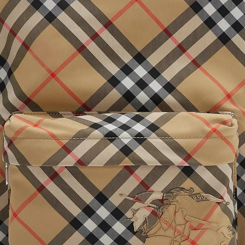 Burberry Polyester Backpack Small Size Men's Sandy Beige-3