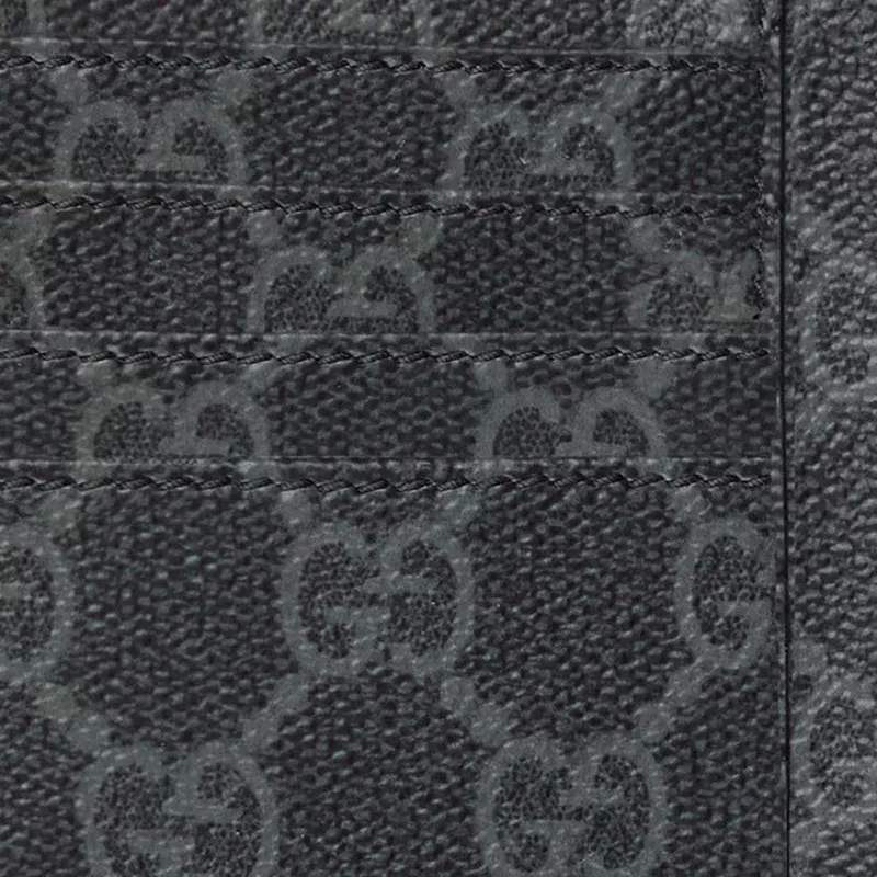 GUCCI GG Emblem Leather Card Holder Men's Black-4