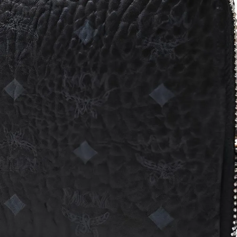 MCM Zip Around Wallet Visetos Large Black-6