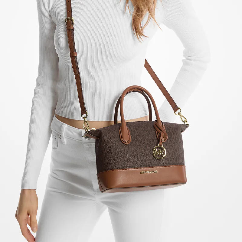 MICHAEL KORS Coated Canvas Handbag Trumpets Women's Brown-5