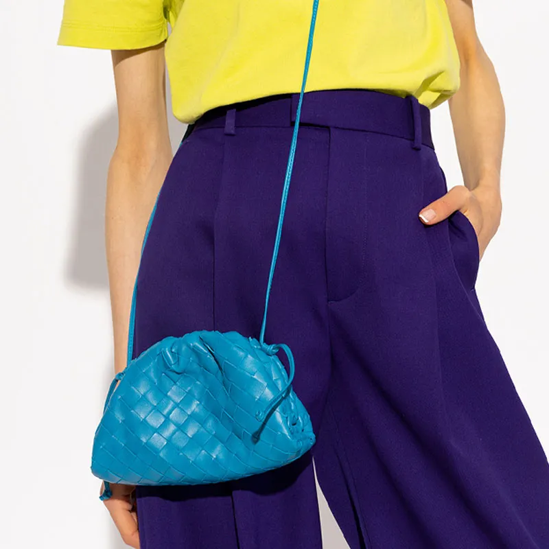Bottega Veneta POUCH Cloud Bag Sheepskin Shoulder Bag, Crossbody Bag, Clutch Mini Women's Sky Blue-5