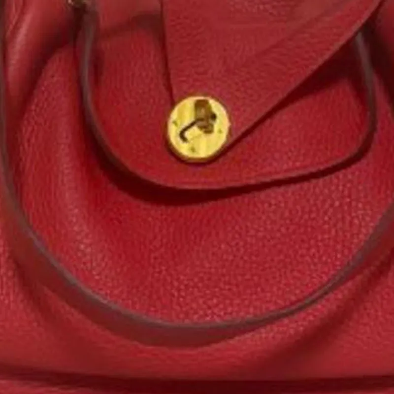 HERMES Lindy Clemence Bullock Leather One Shoulder Handbags Women's S5 Rouge Tomate Tomato Red-4