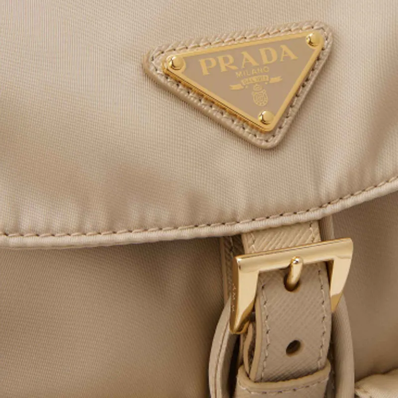 PRADA Re Edition Recycled Nylon Backpack Small Size Women's Desert-5