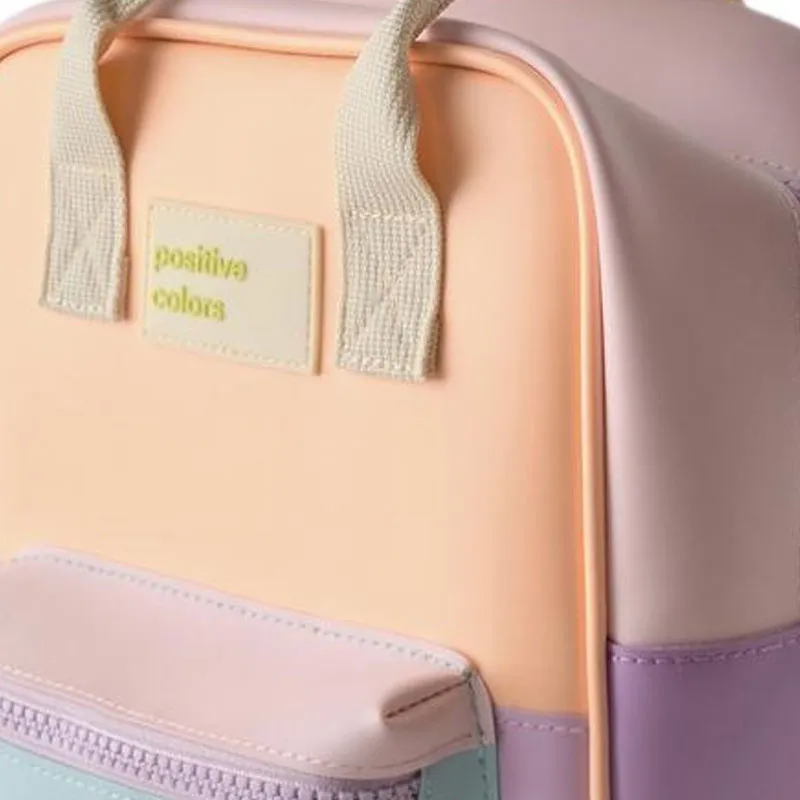 ZARA Thermoplastic Polyurethane Backpack Mini Women's Blue & Pink-5