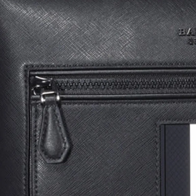 BALLY Artificial Leather Messenger Bag, Shoulder Bag, Crossbody Bag Men's Black-1