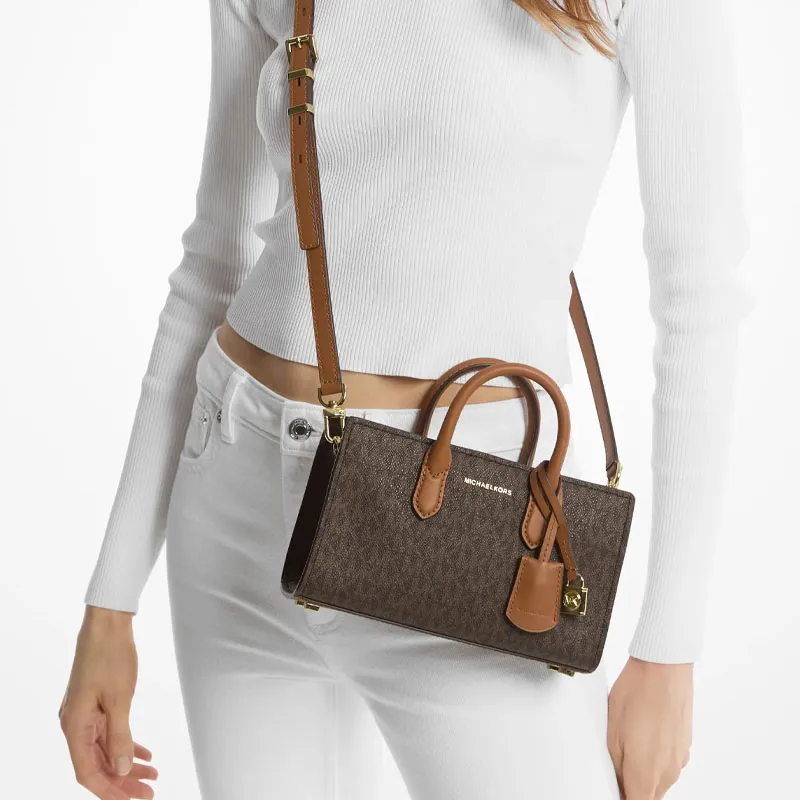 MICHAEL KORS Leather Shoulder Bag, Crossbody Bag, Handbag Extra Small Women's Dark Brown-4