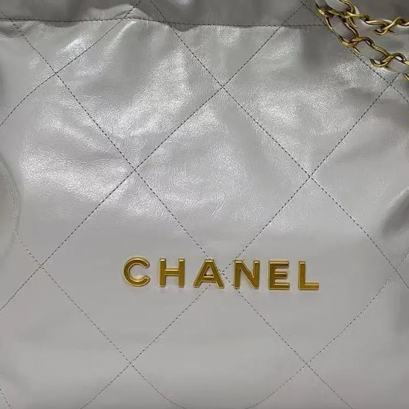 CHANEL Cow Leather Hobo Bag, Shoulder Bag, Crossbody Bag Small Size Women's Gray-1