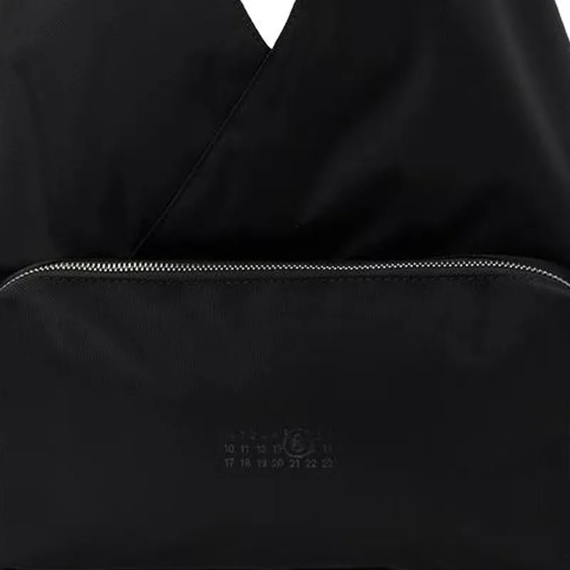 MM6 Maison Margiela Fabric Tote Bag, Shopping Bag, Shoulder Bag, Handbag Medium Size Women's Black-4