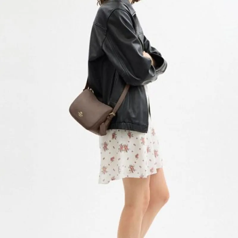 COACH Kailey Cow Leather Shoulder Bag Medium Size Women's Dark Umber-3