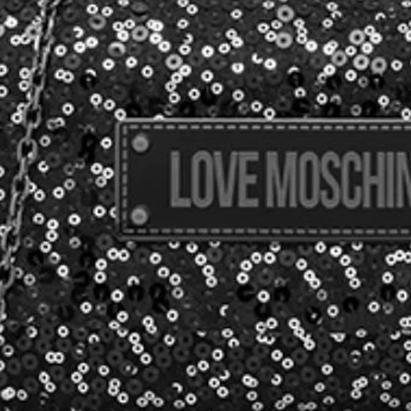 LOVE MOSCHINO Fabric Clutch Women's Black-3