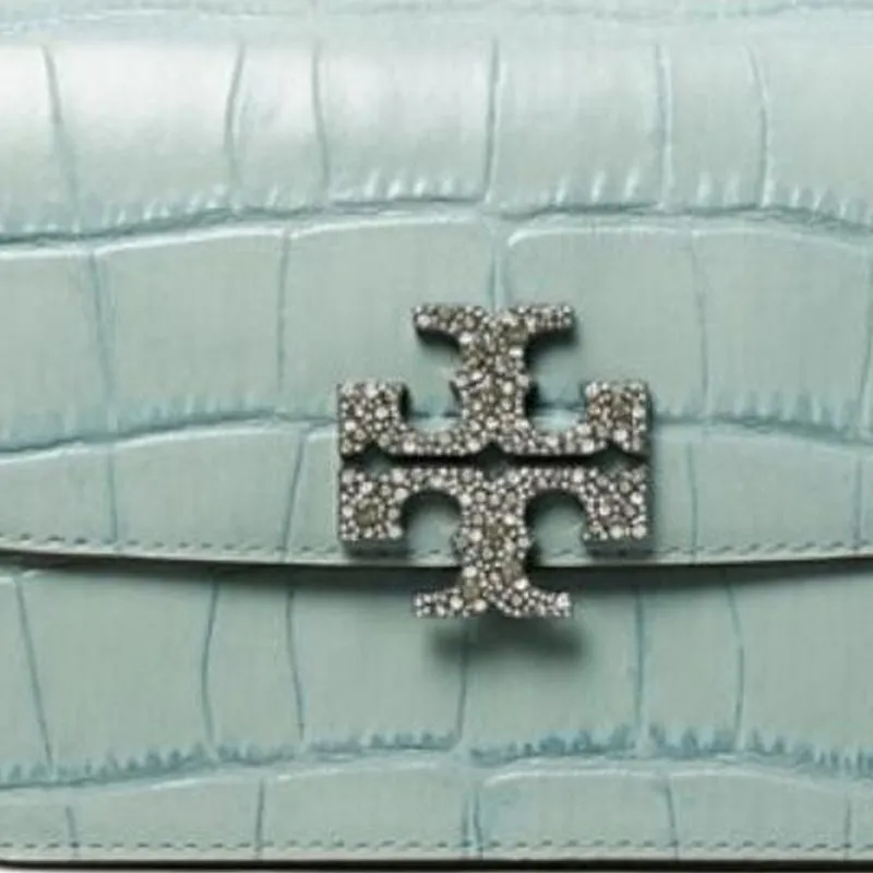 TORY BURCH Eleanor Leather Crossbody Bag, Shoulder Bag Trumpets Women's Blue Celadon-3