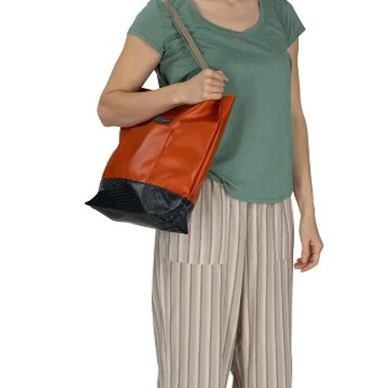 OSPREY Recycled Polyester Tote Bag Shopping Bag Handbag Shoulder Bag Medium Size Women's Camouflage Multicolor Orange-4