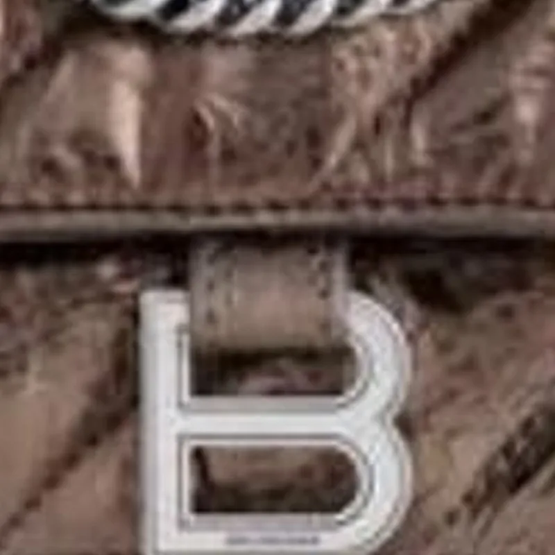 Balenciaga Calfskin Hourglass Bag, Shoulder Bag Mini Women's Bronze-5
