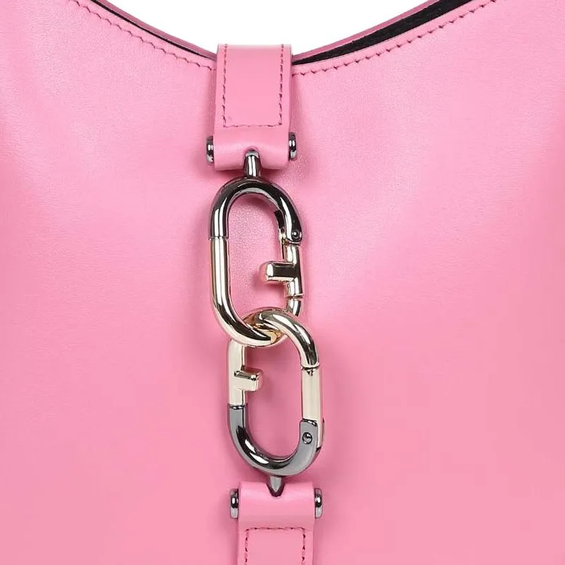 Furla Sirena Collection Leather Handbag Shoulder Bag Clutch Mini Women's Pink-3