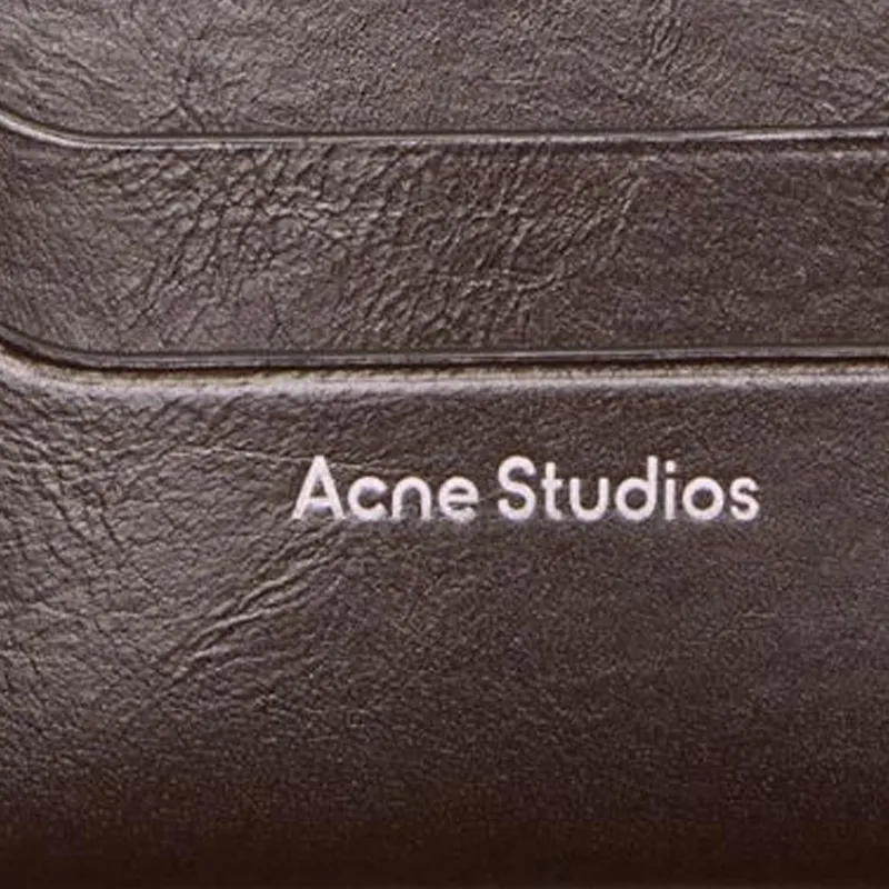 Acne Studios Calfskin Card Holder Women's Chocolate Brown-2