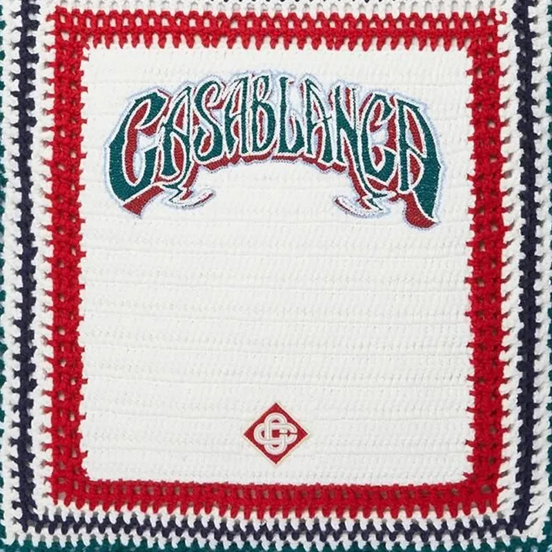 CASABLANCA Large Crochet Tote Bag-3