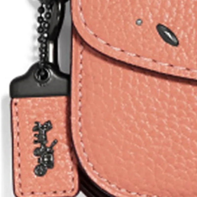 COACH Leather Wallet Clutch Trumpets Women's Dusty Pink-3