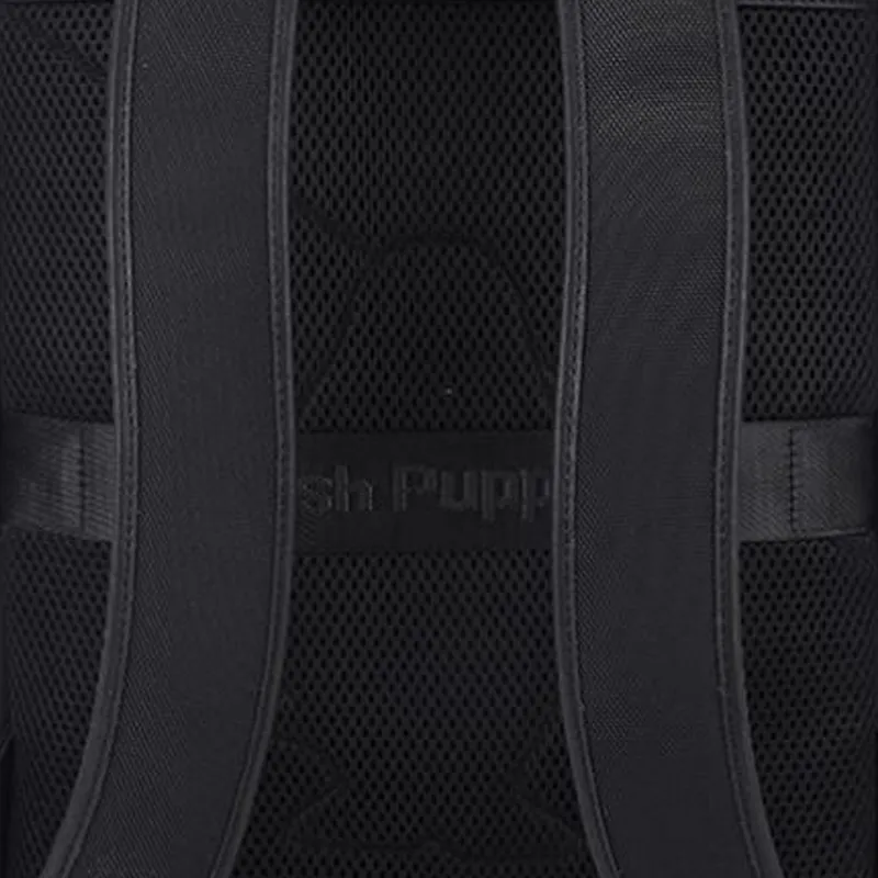Hush Puppies Cow Leather Backpack Medium Size Men's Black-4