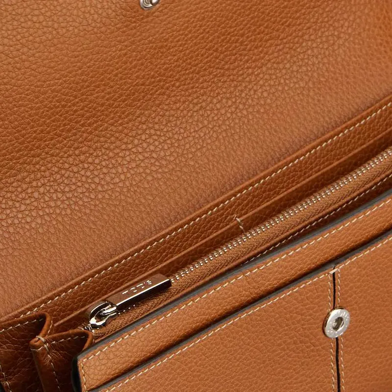 TOD'S Leather Wallet Women's Brown-4