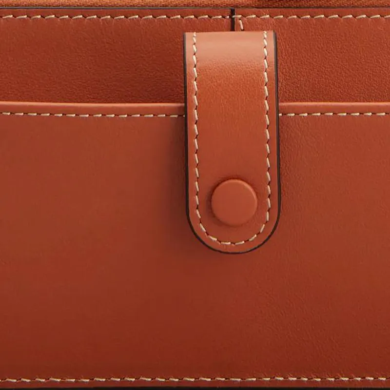 TOD'S Calfskin Eyeglass Pouch Trumpets Unisex Brown-3