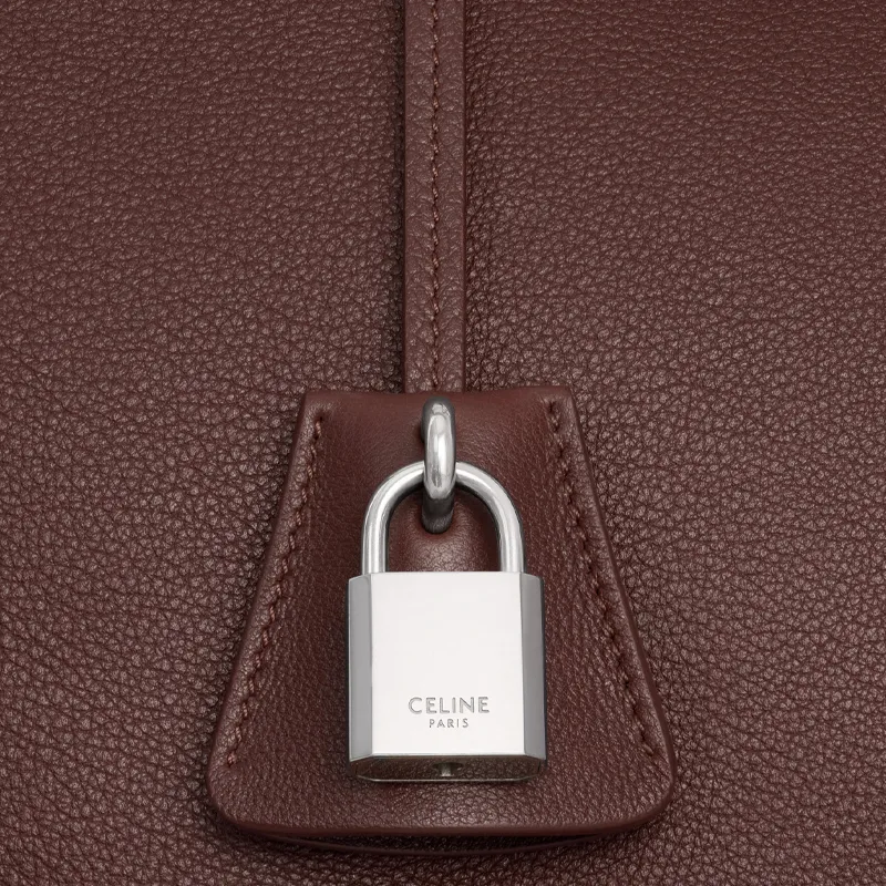 CELINE Soft Cow Leather Travel Bag Men's Chestnut-4