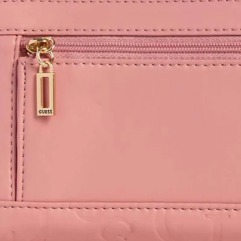 GUESS Artificial Leather Wallet Large Size Women's Pink-4