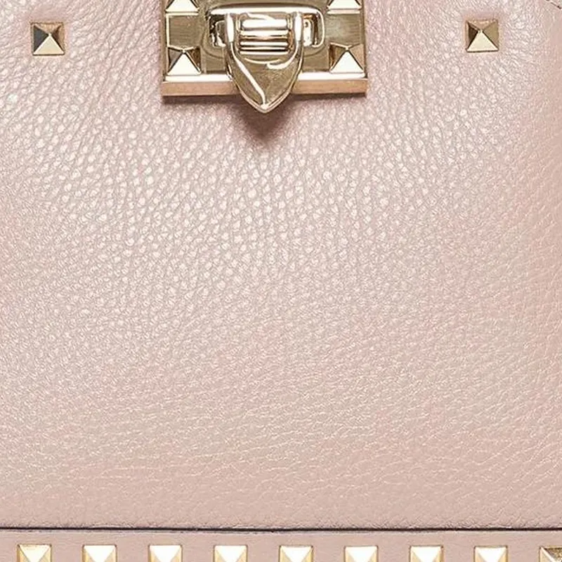Valentino GARAVANI Calfskin One Shoulder Handbag Women's Pink-4