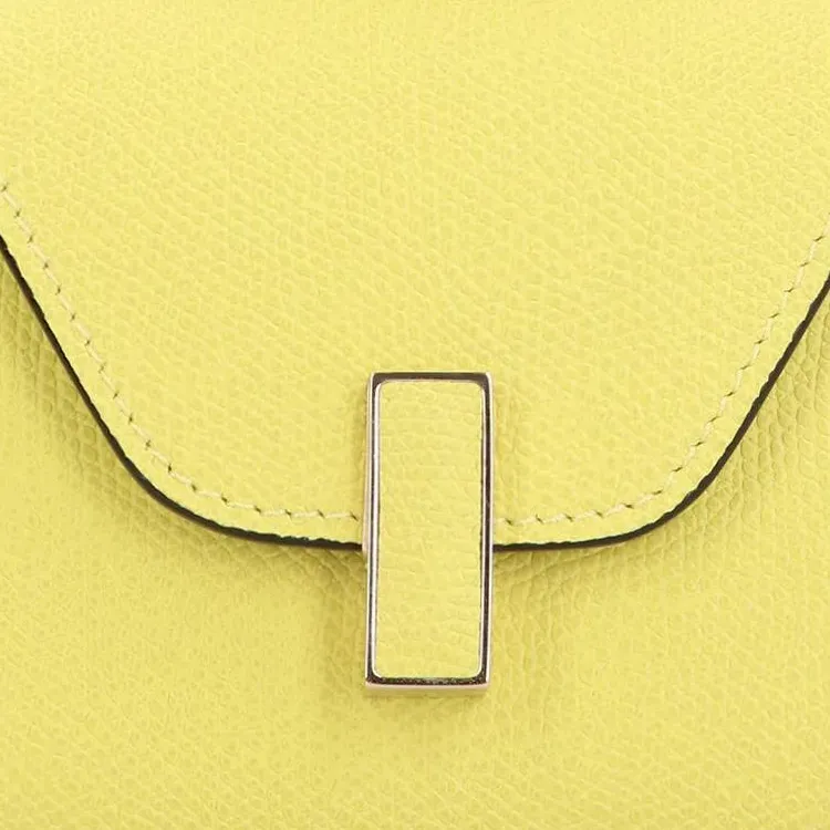 Valextra Calfskin Portable One Shoulder Crossbody Fanny Pack Women's Yellow-4
