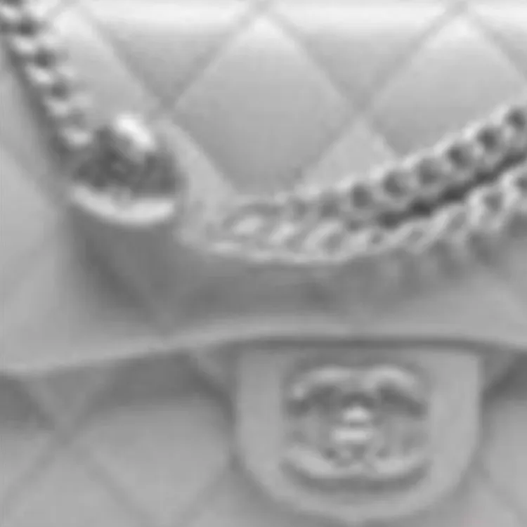 CHANEL Leather Crossbody Bag, Shoulder Bag Mini Women's Silver Gray & Green-1