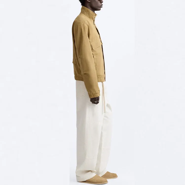 ZARA Jackets Coats Men's Yellow Khaki-3