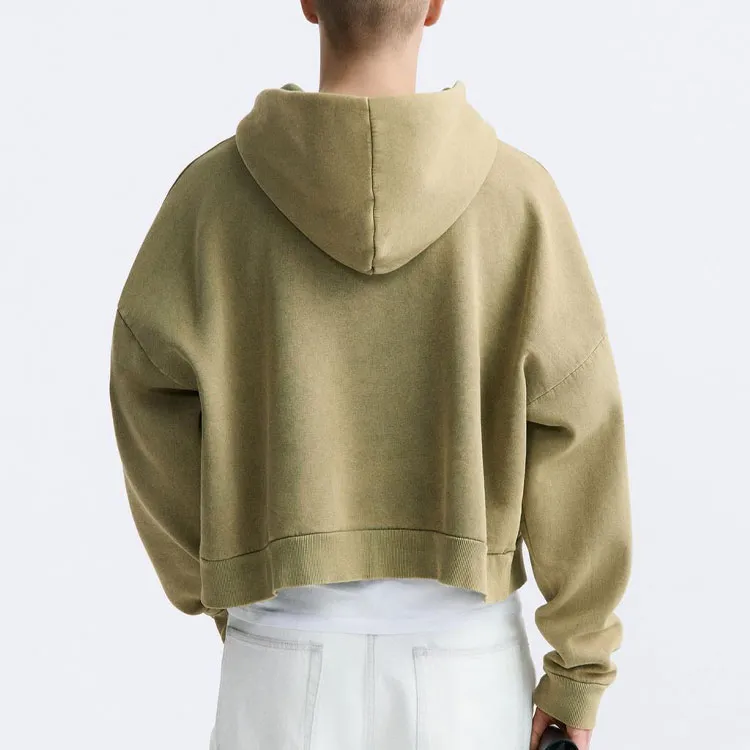ZARA Sweatshirt Unisex Washed Green-4