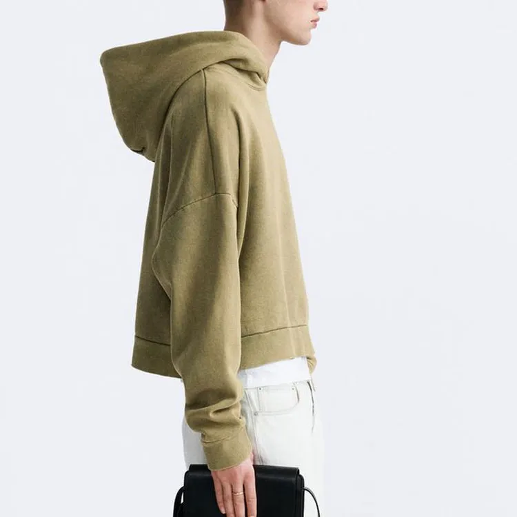 ZARA Sweatshirt Unisex Washed Green-3