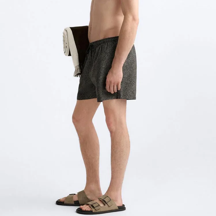 ZARA Swimming Shorts Men Brown-4