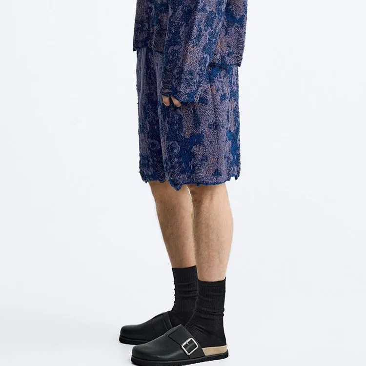 ZARA Casual Shorts Men's Dark Purple-4