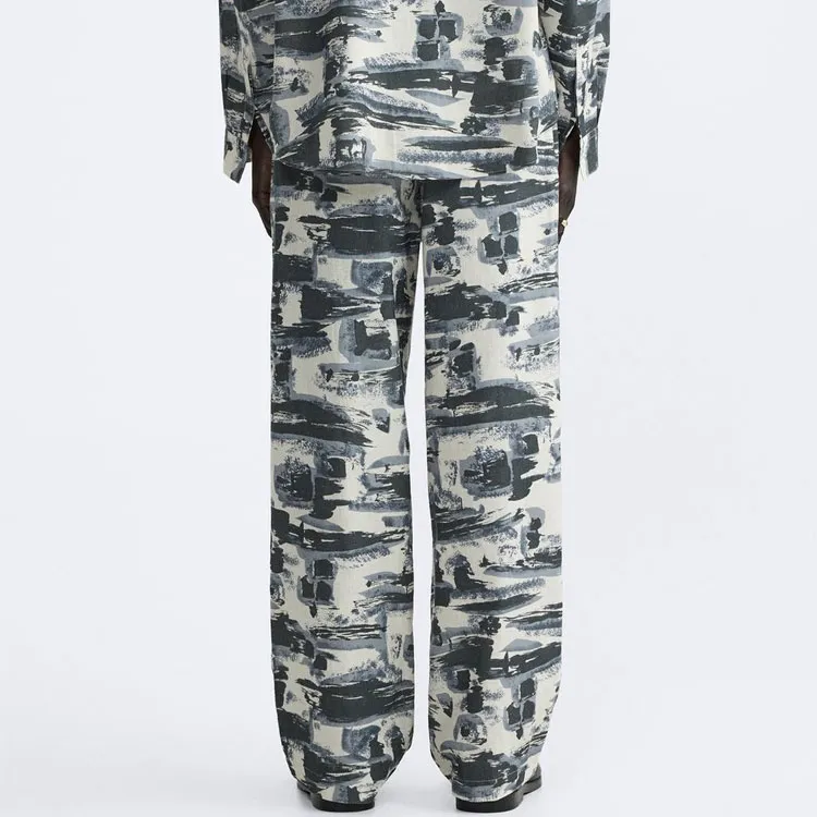 ZARA Casual Pants Men's Stripes-3