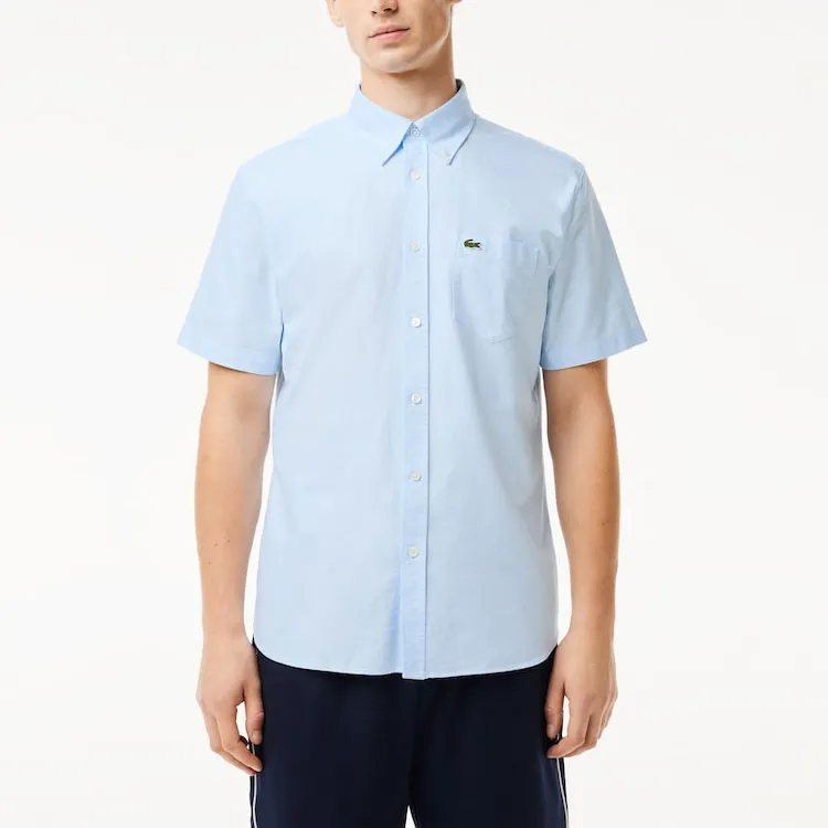LACOSTE Logo patch Cotton Shirt-1