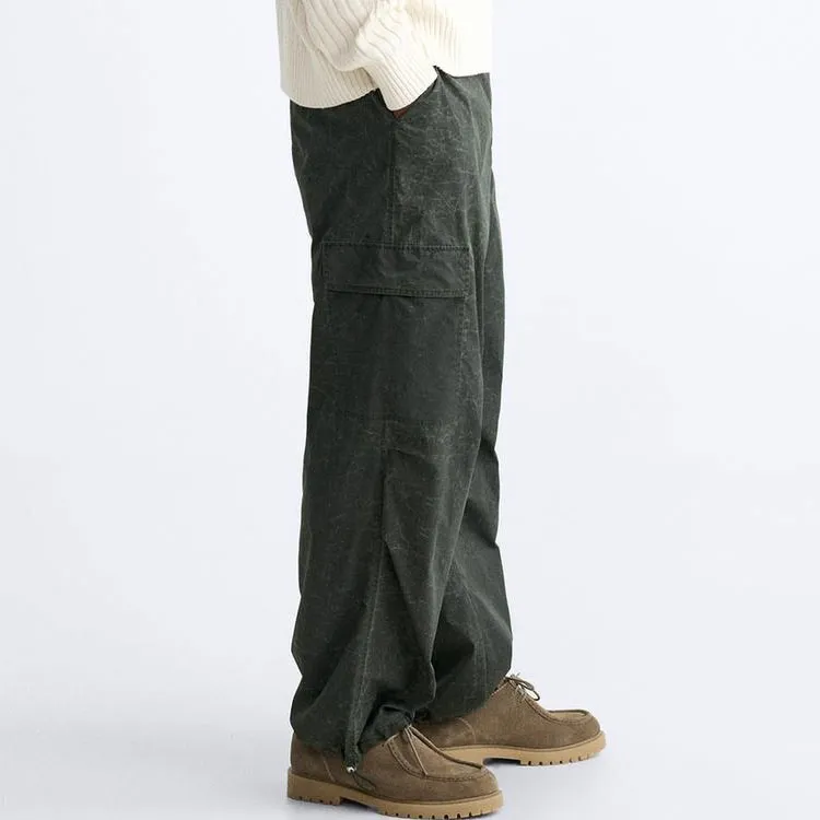 ZARA Casual Pants Men's Dark Green-3
