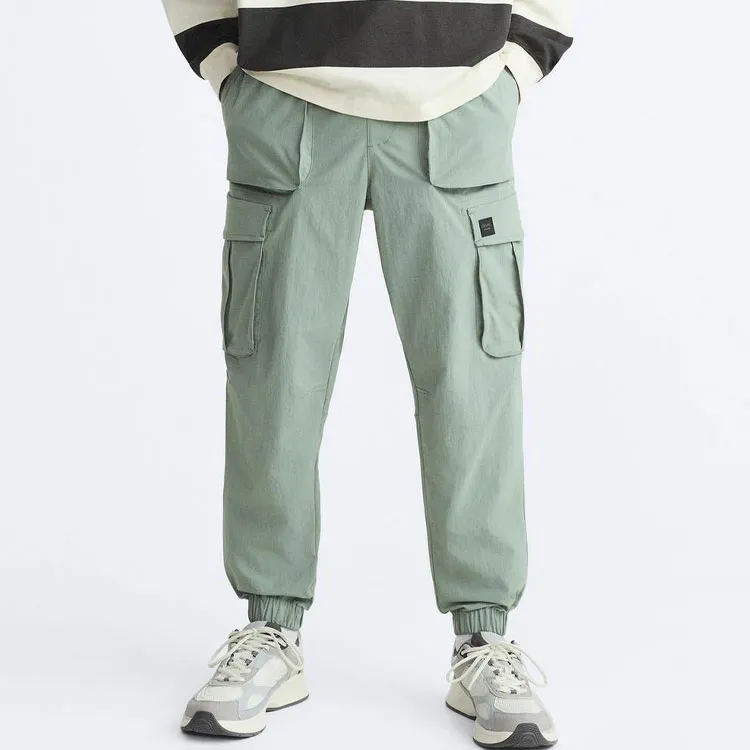 ZARA Cargo Pants Men Green-2