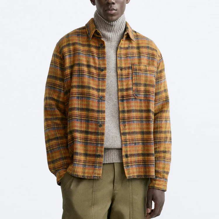 ZARA Shirts Men Tan-4
