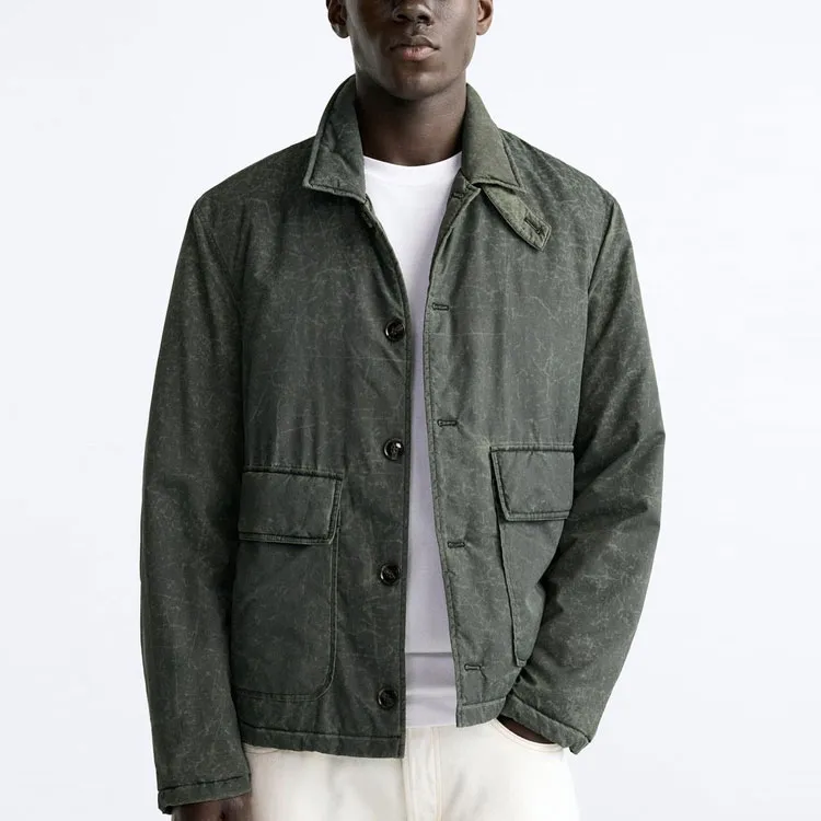 ZARA Jackets Coats Men's Dark Green-2