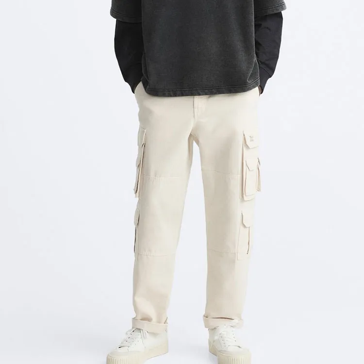 ZARA Casual Pants Men Beige-2