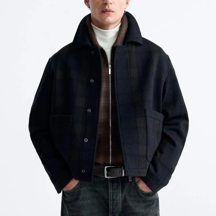 ZARA Jackets Coats Men's Duck Blue-2