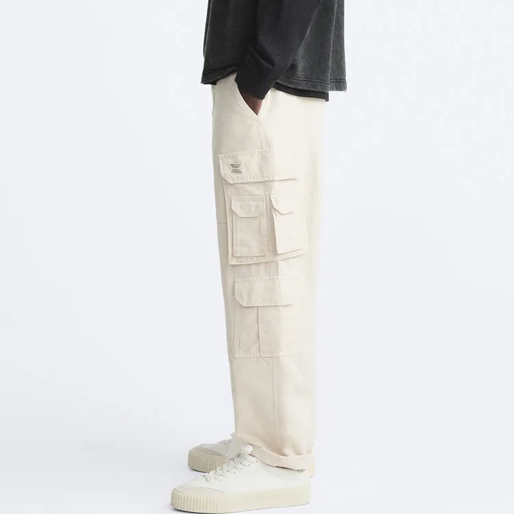 ZARA Casual Pants Men Beige-4