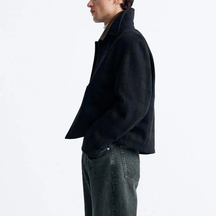 ZARA Jackets Coats Men's Duck Blue-4