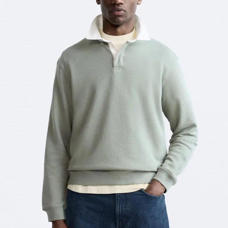 ZARA Sweatshirt Men's Light Green-2