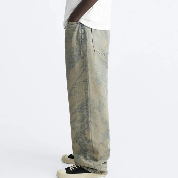 ZARA Jeans Unisex Zebra Print Blue-4