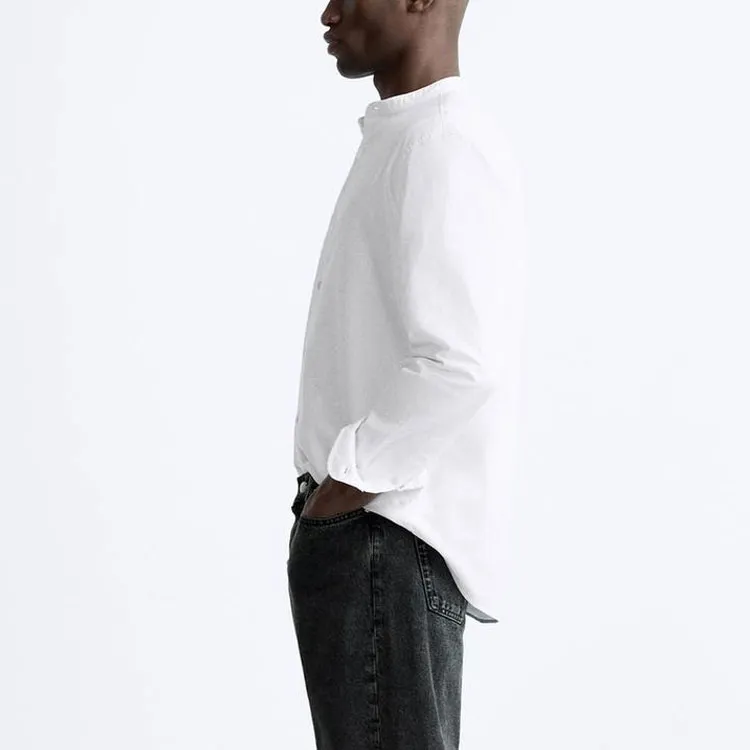 ZARA Shirts Men White-4