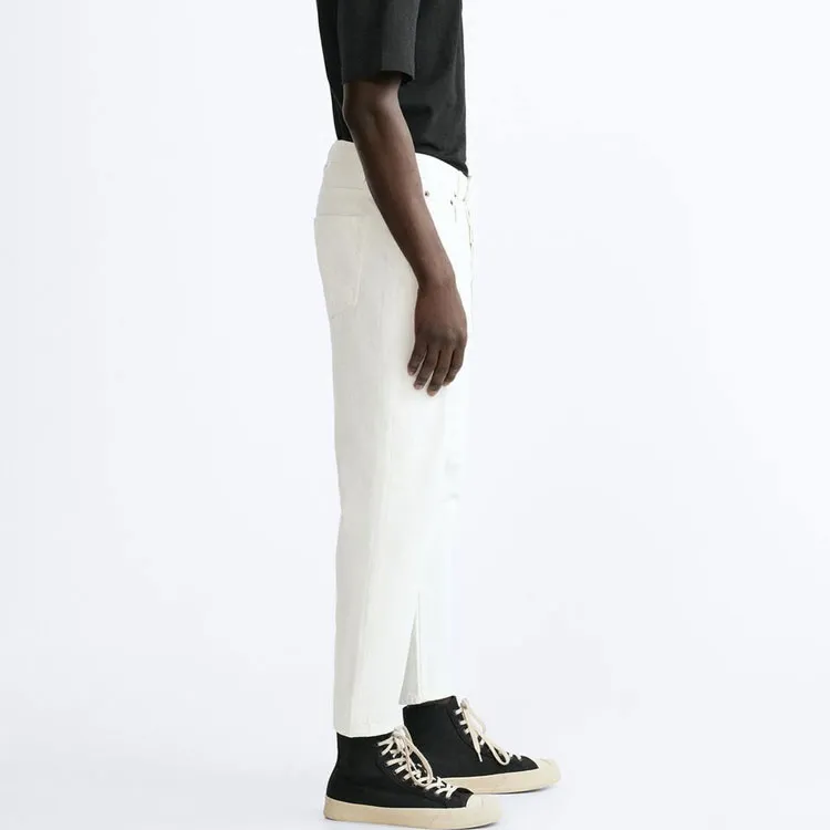 ZARA Jeans Men White-4